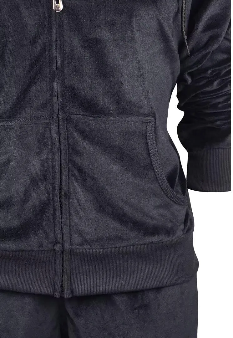 2 Piece Outfits Velour Tracksuit Womens Sweatpants and Sweatshirt Sweatsuits Set Velvet Fall Hoodies and Pants