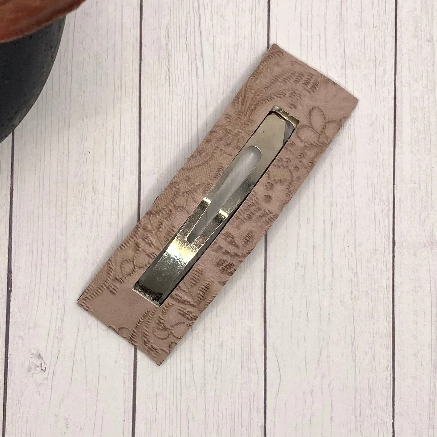 3.25 Taupe Rectangle Snap Clip