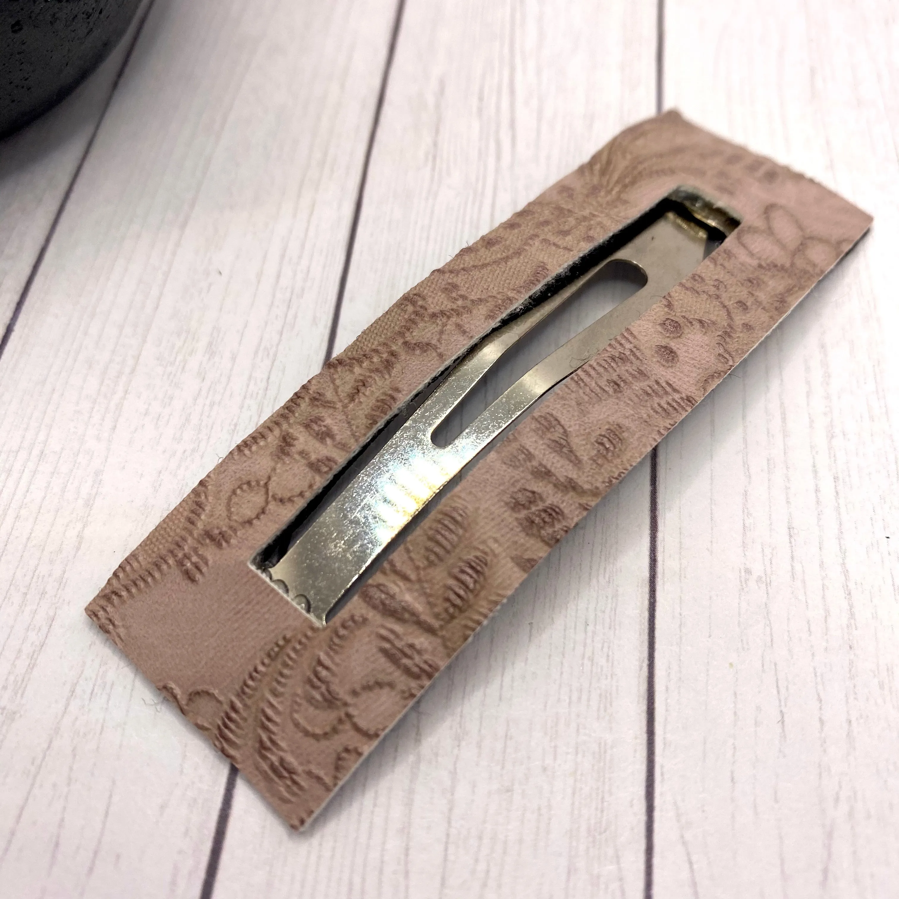 3.25 Taupe Rectangle Snap Clip
