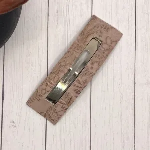 3.25 Taupe Rectangle Snap Clip