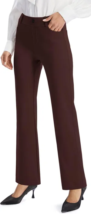 AFITNE Women's Yoga Dress Pants 2025 Spring Stretchy Work Slacks Straight Leg Business Office Casual Pants