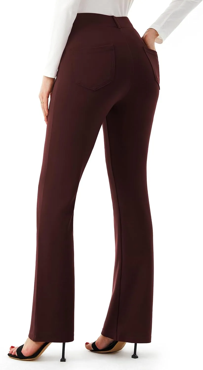 AFITNE Women's Yoga Dress Pants 2025 Spring Stretchy Work Slacks Straight Leg Business Office Casual Pants