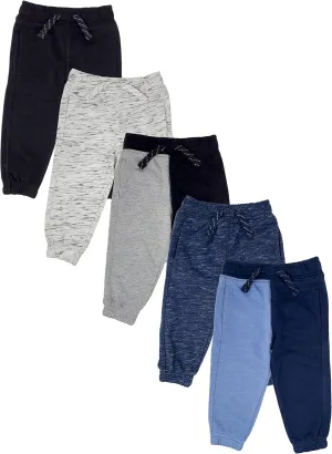 Andrew Scott Kids Cotton Joggers | Boys - Girls Toddler French Terry Sweatpants | Multi Packs & Colors