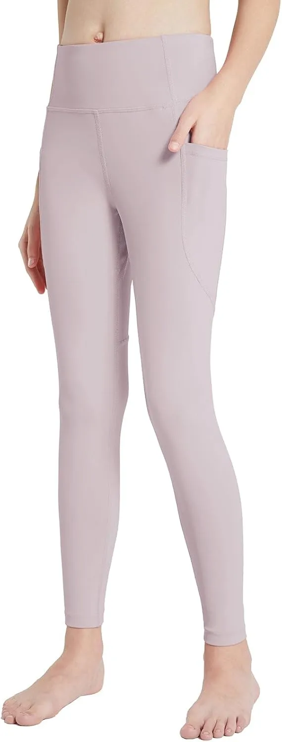 baleaf Girls Leggings Dance Tights Yoga Pants with Pocket Preppy Clothes Kids Teen Running Athletic Workout Ballet