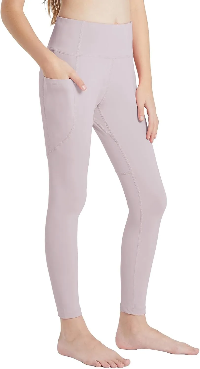 baleaf Girls Leggings Dance Tights Yoga Pants with Pocket Preppy Clothes Kids Teen Running Athletic Workout Ballet