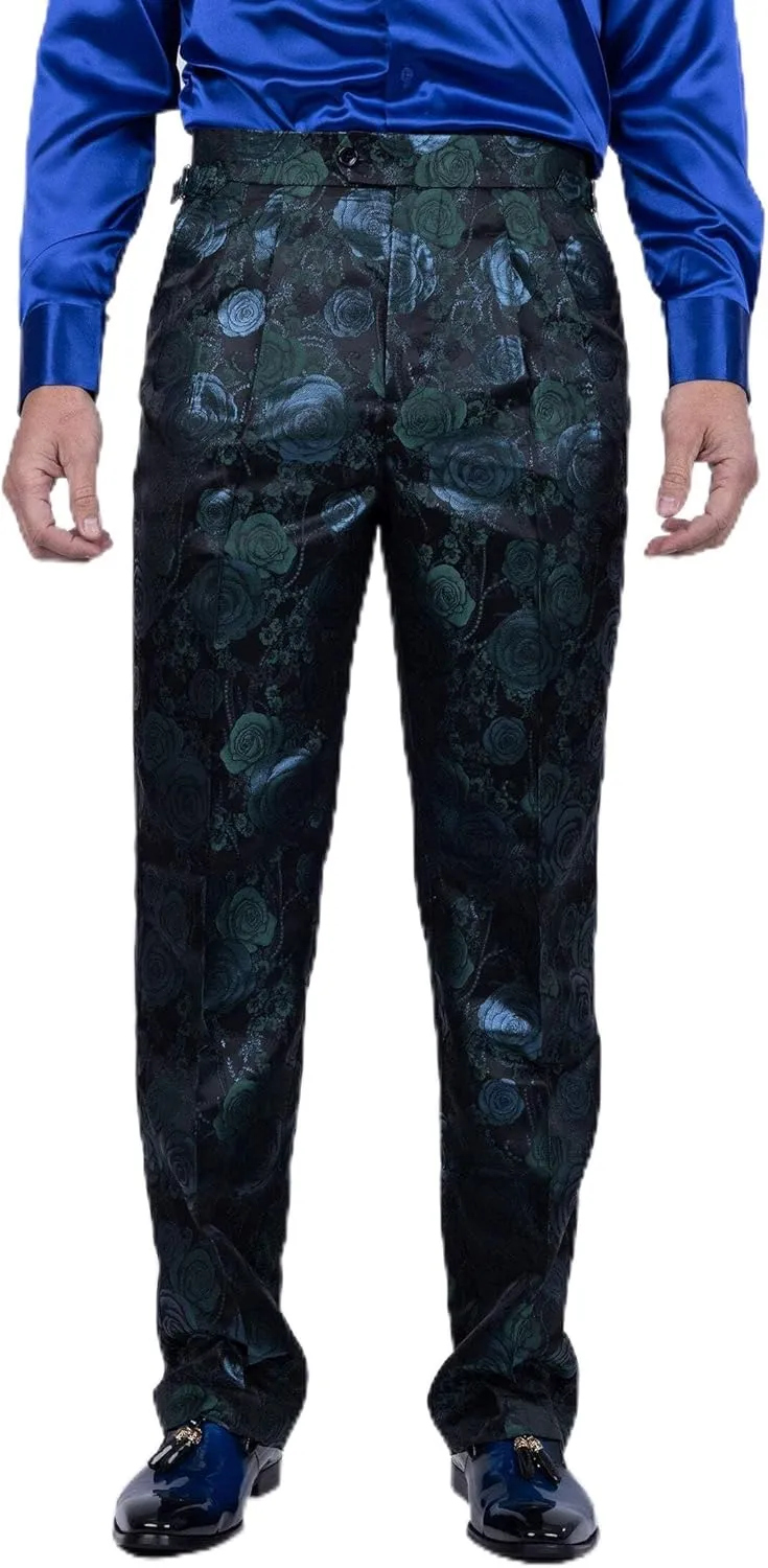 Barabas Men's Floral Slim Fit Chino Dress Pants 5CP02