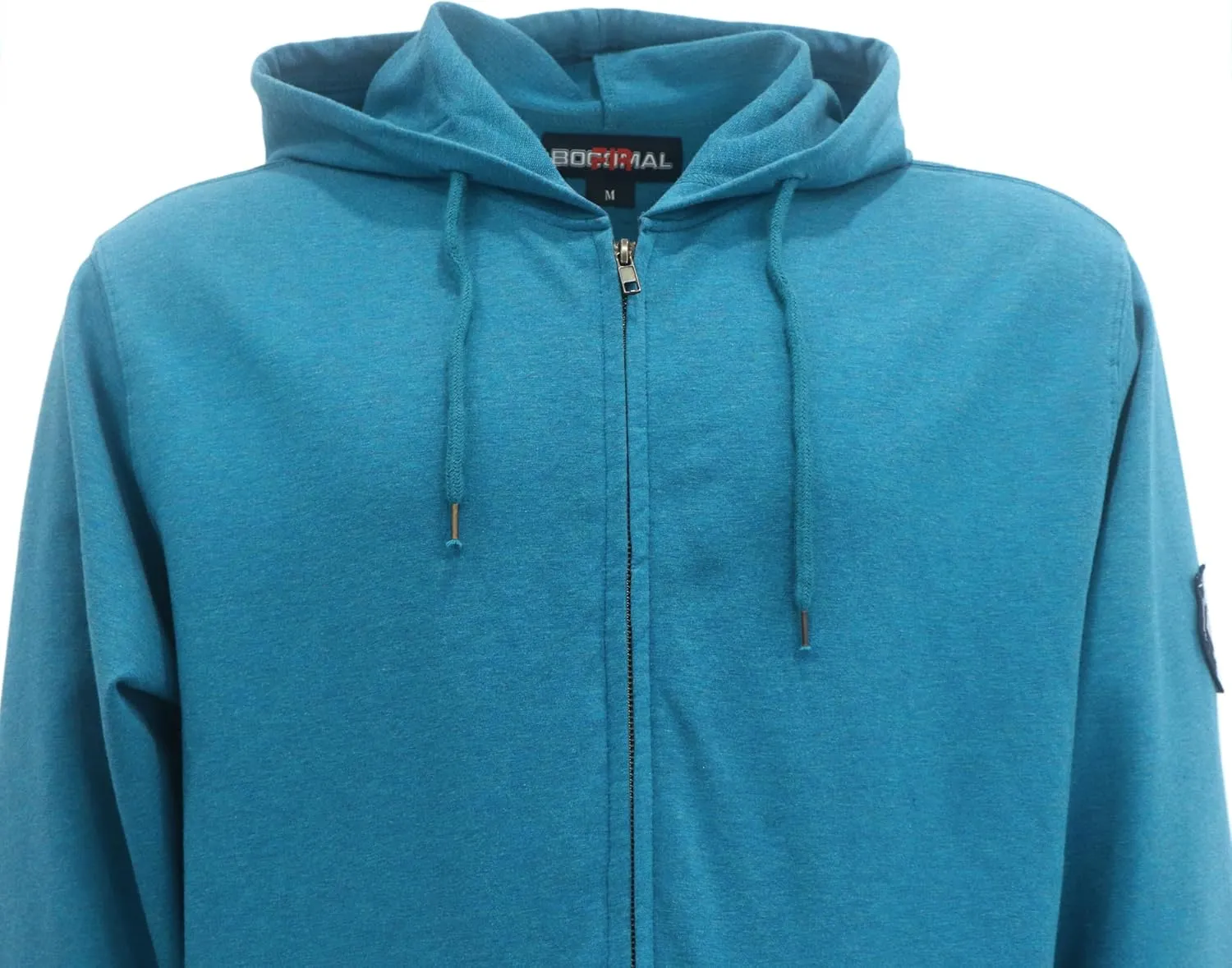 BOCOMAL FR Hoodies Zipper Front for Summer 7.5oz Lightweight Cotton Flame Resistant SweatshirtNon Fleece