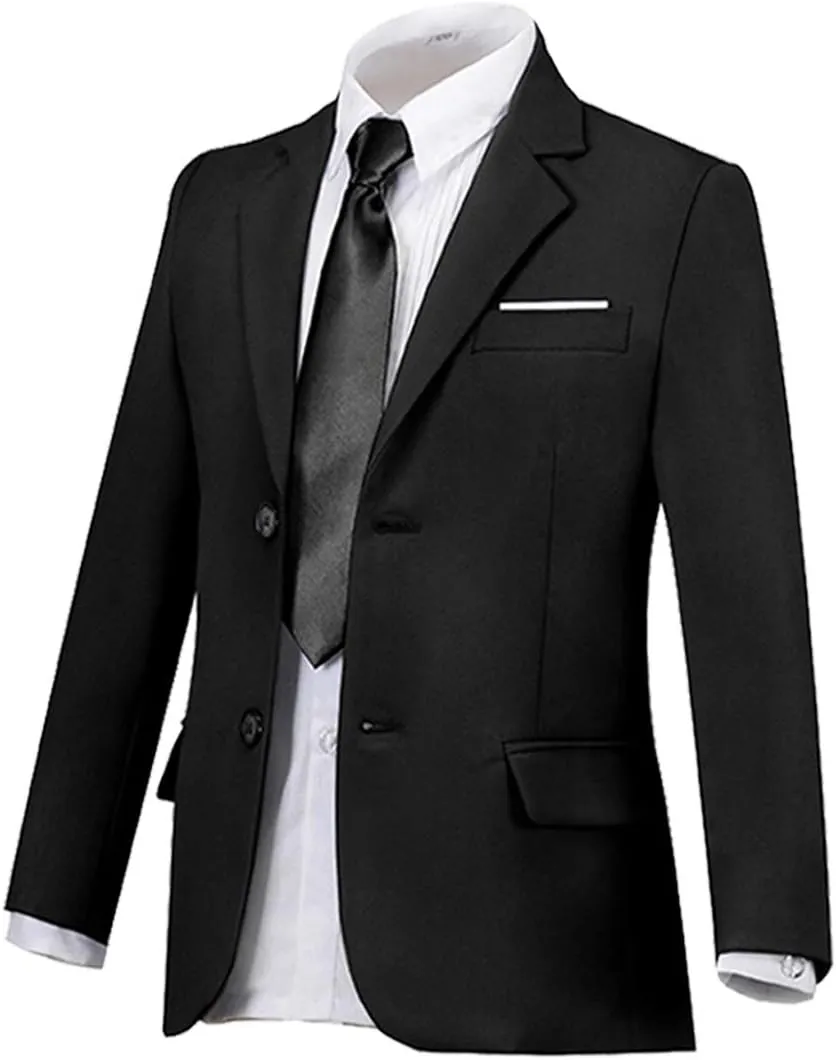 Boys Formal Suit Set 4 Pieces Kids Tuxedo Ring Bearer Outfit