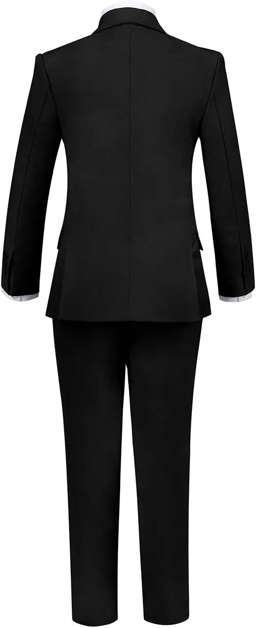 Boys Formal Suit Set 4 Pieces Kids Tuxedo Ring Bearer Outfit