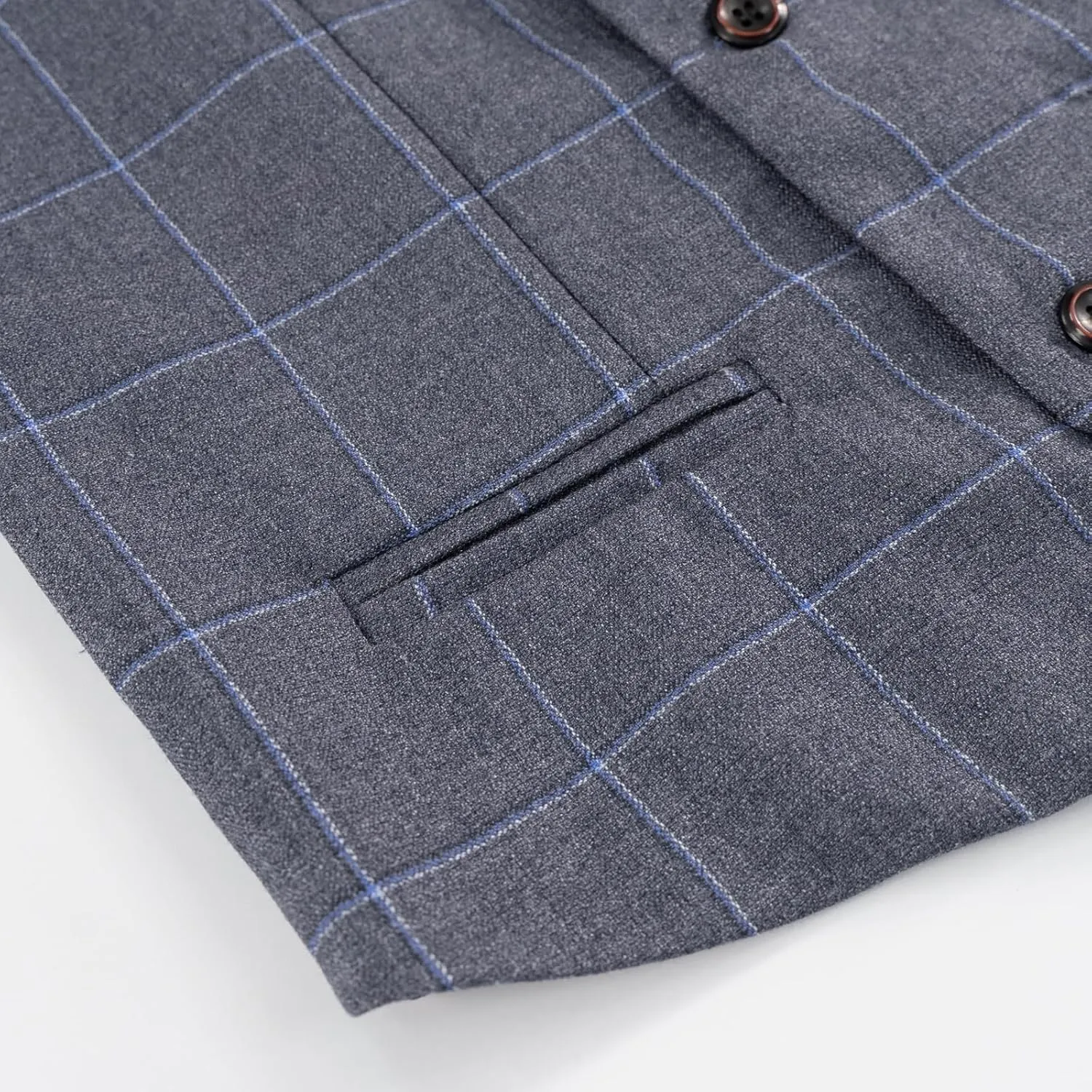 Boys Plaid Suit 5 Piece Formal Outfits Slim Fit Dress Clothes Kids Tuxedo Blazer Shirt Vest Pants Bow Tie