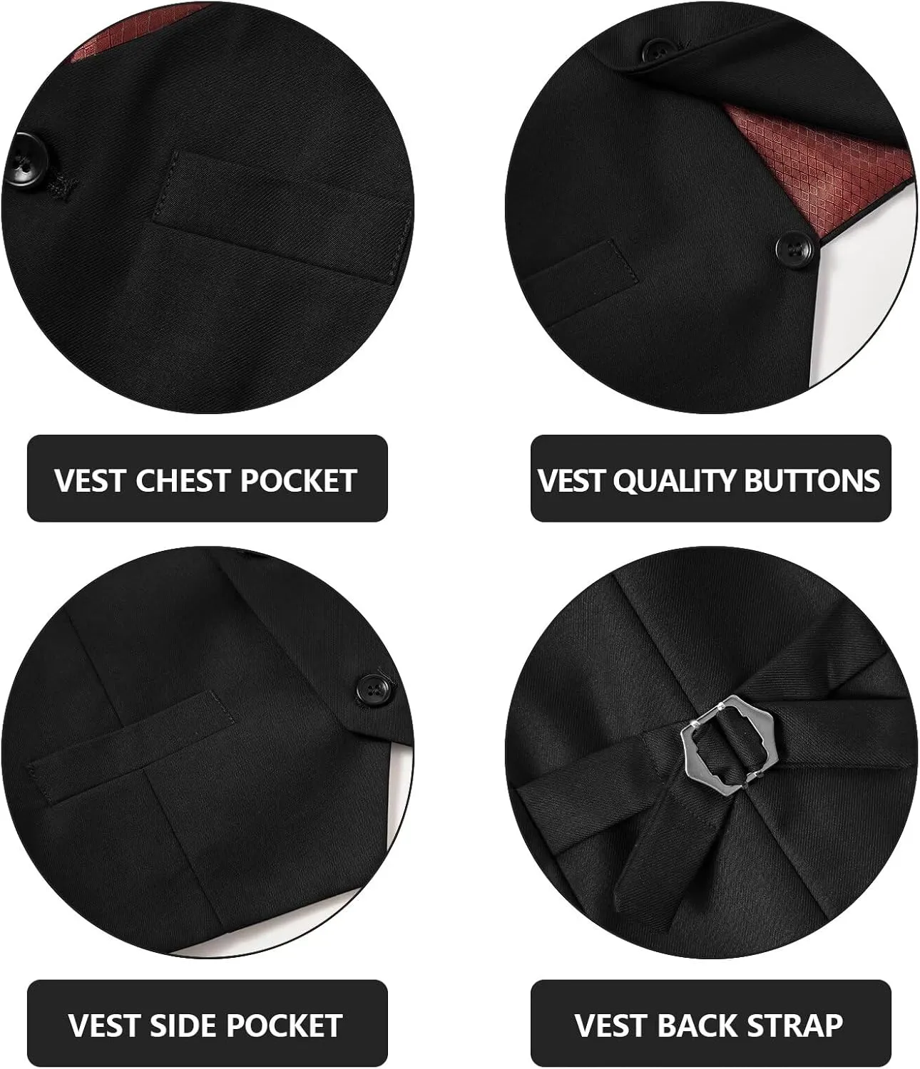 Boys Suit 4-Pieces Toddler Tuxedo Vest Pants Set Suits for Boys Communion Dress Clothes Ring Bearer Outfit