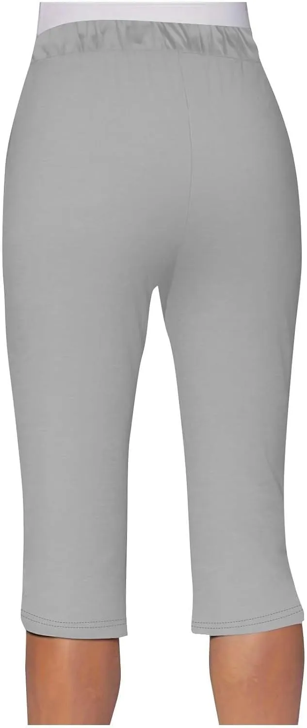 Capri Leggings for Women Knee Length Petite 2025 Summer High Waisted Athletic Workout Yoga Pants with Pockets