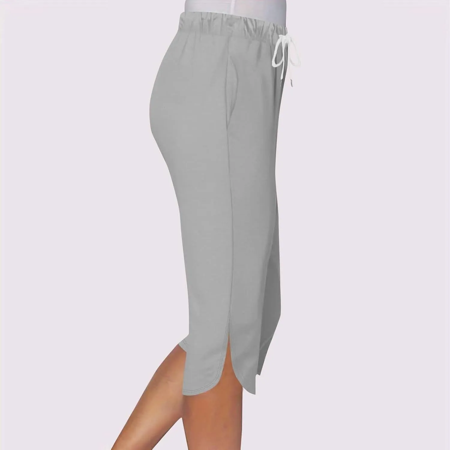 Capri Leggings for Women Knee Length Petite 2025 Summer High Waisted Athletic Workout Yoga Pants with Pockets