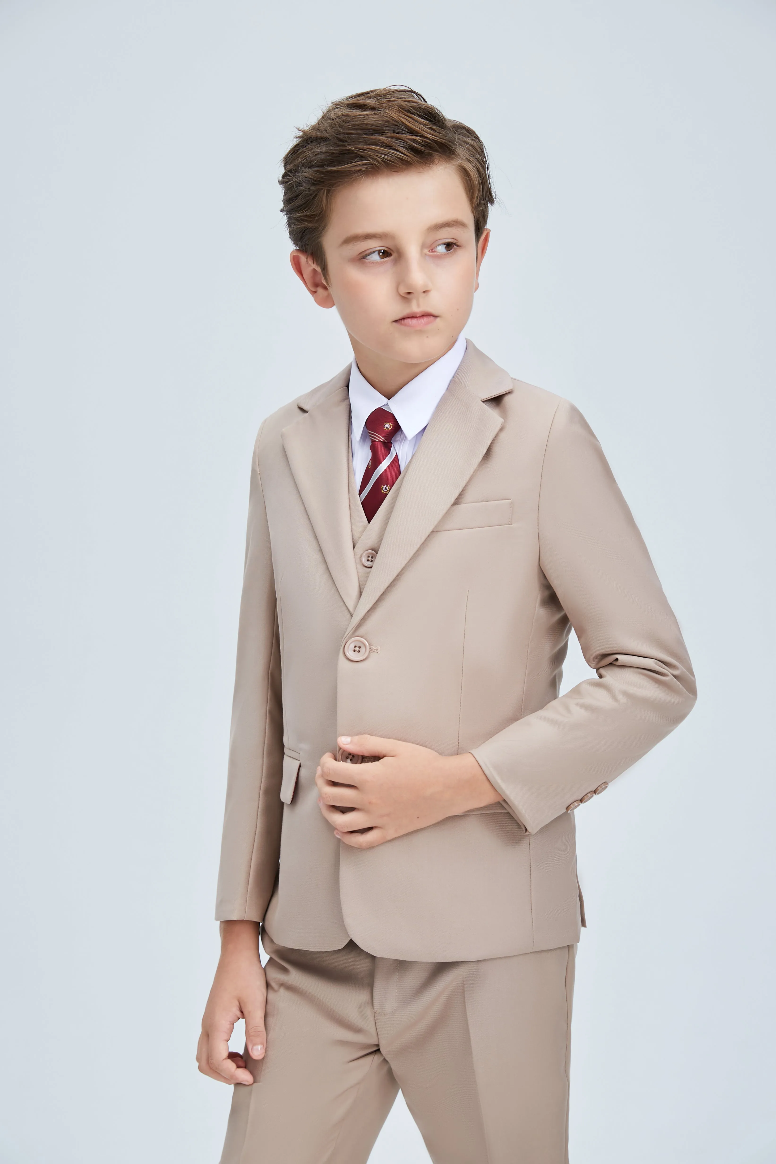 Champagne Kid Formal Classic Suits Set 5 Piece Boys Suits