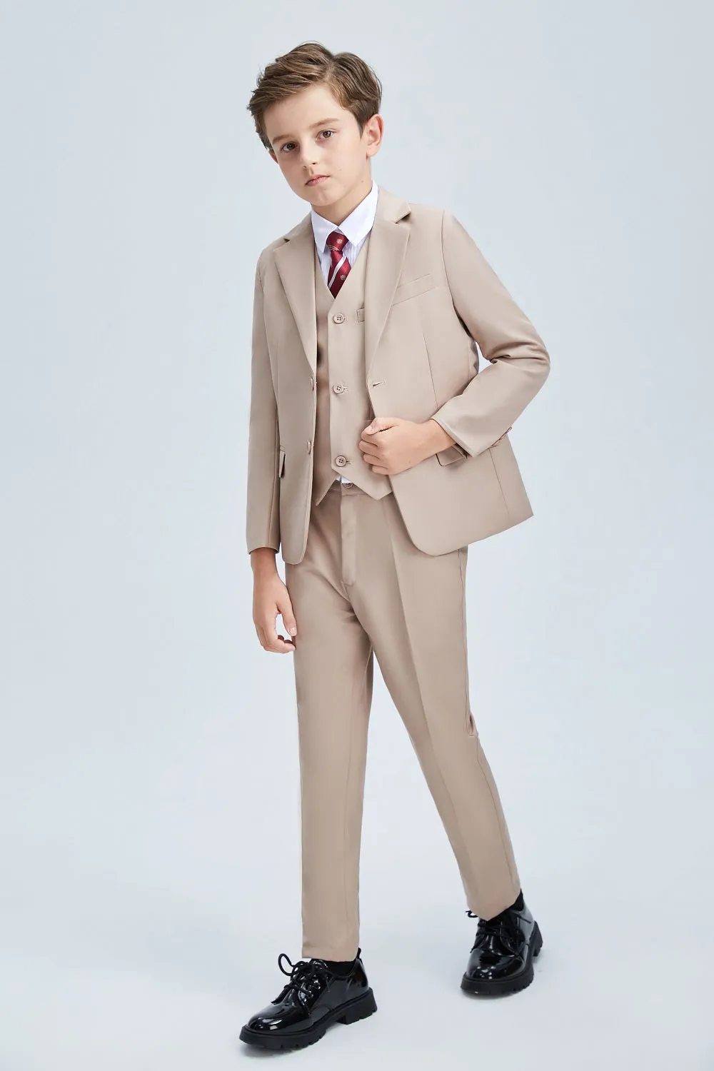 Champagne Kid Formal Classic Suits Set 5 Piece Boys Suits