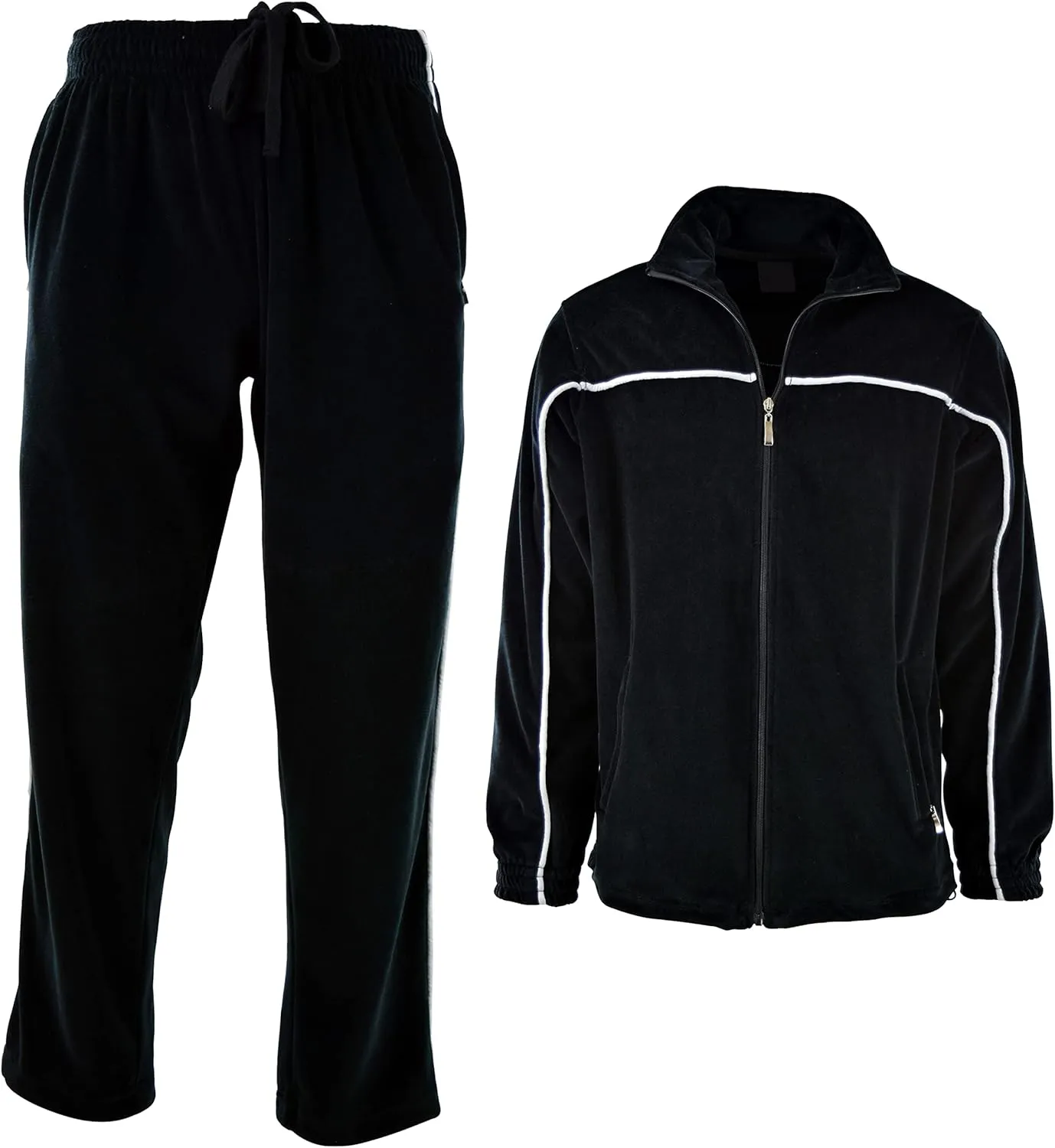 ChoiceApparel Mens Velour Tracksuit with Zippered Pockets