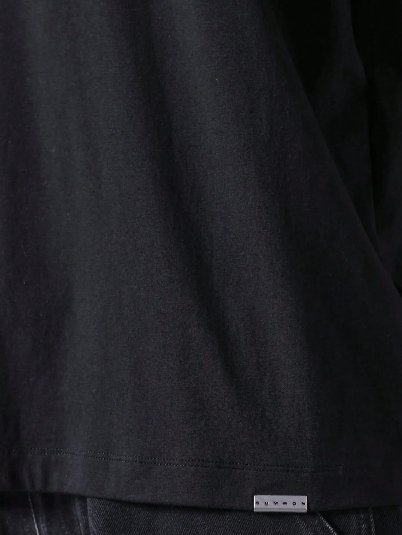 Double Layer Long Sleeve Tee With Contrast Sleeve