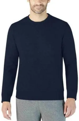 Eddie Bauer Men’s Fleece Lined Crew Sweatshirt (US, Alpha, XX-Large, Regular, Regular, Black)
