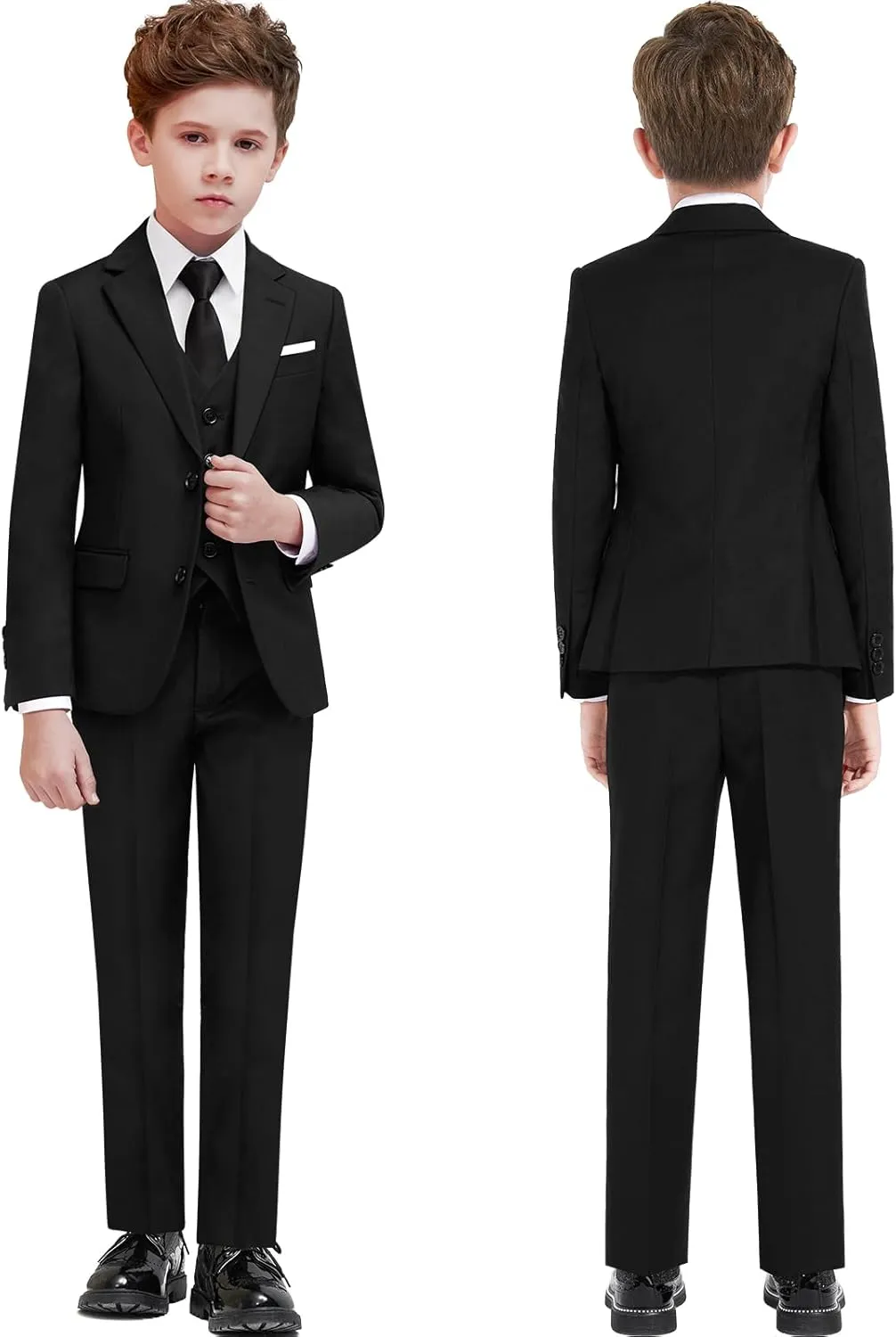 ELPA ELPA Boys Slim Fit Suit Kids Formal Suits Set for Boys Youth Suit Ring Bearer Outfit