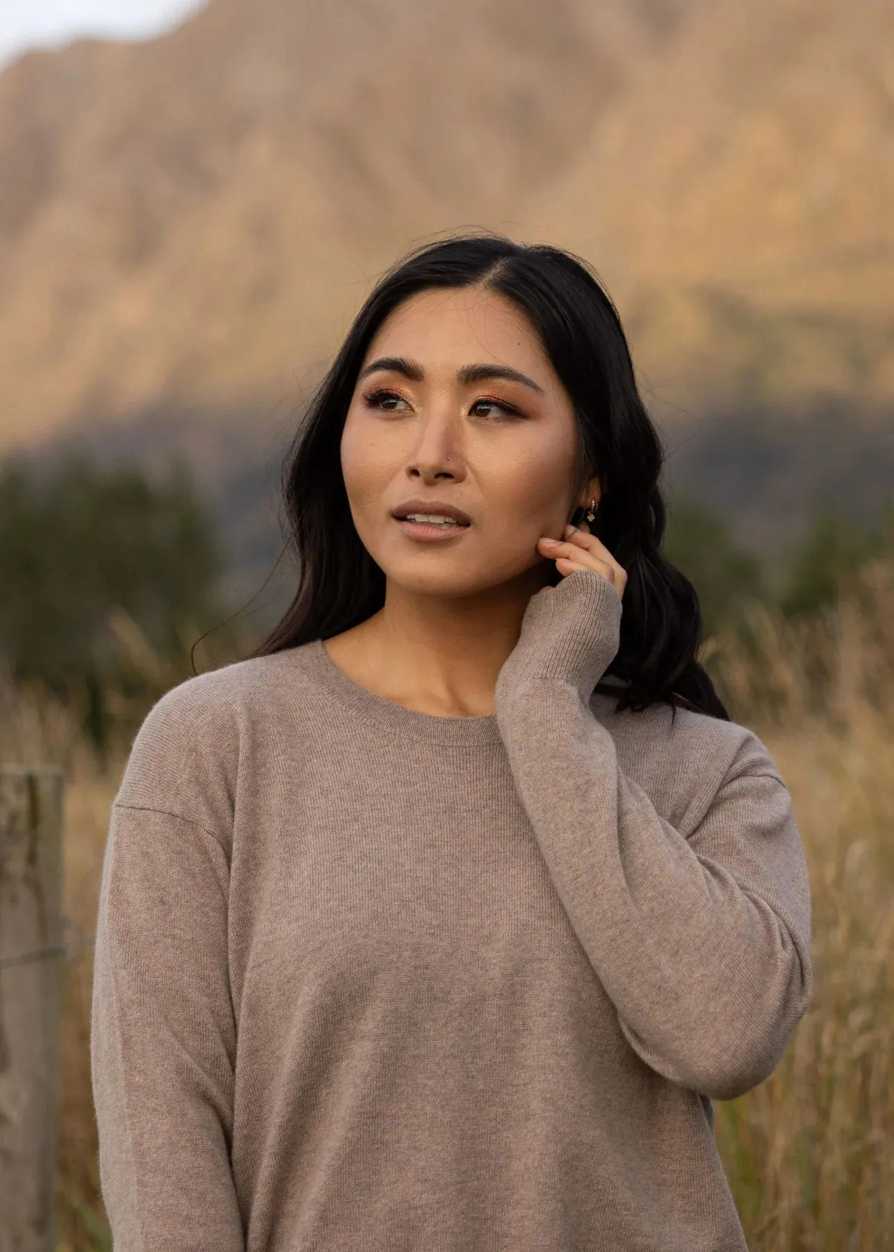 Ever Be Round Neck Sweater - Light Brown