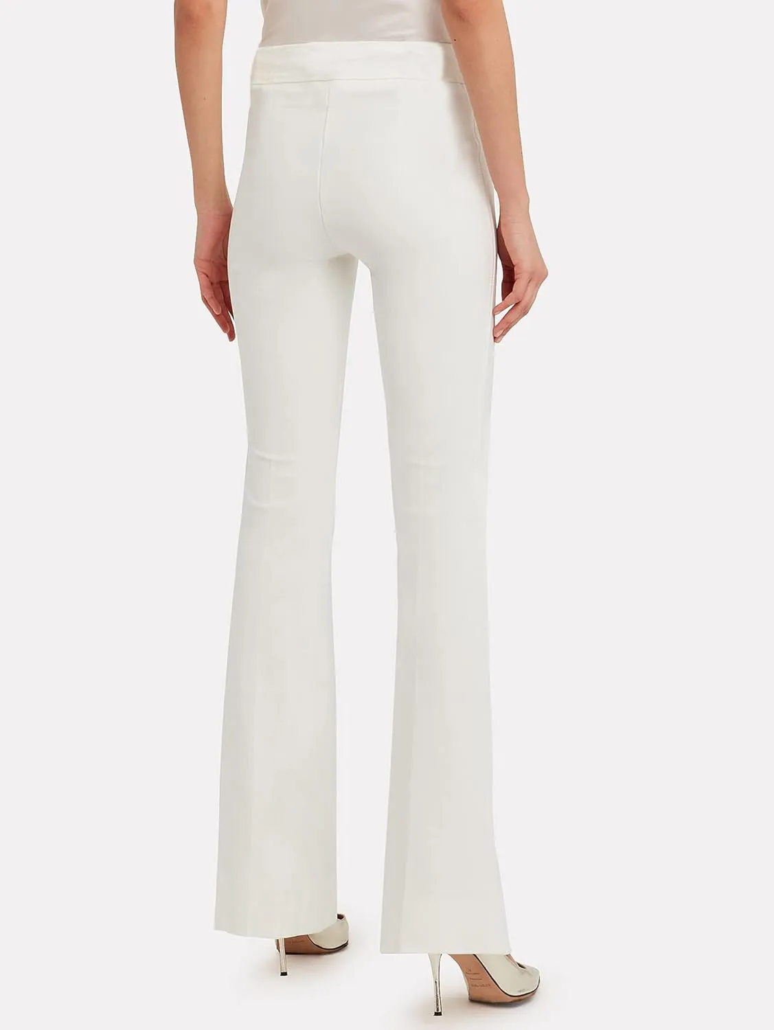 Famulily Womens Classy High Waist Double Breasted Flared Sailor Trousers Pants with Hide Zipper