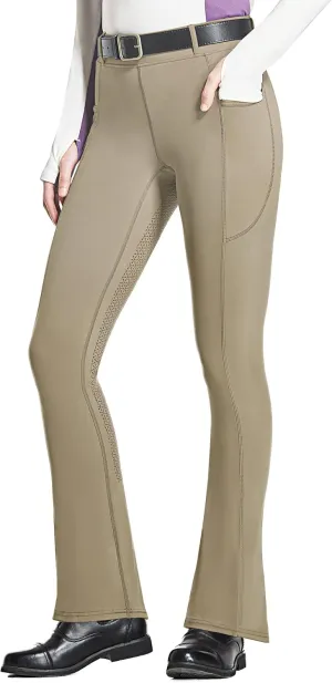 FitsT4 Sports Women's Full Seat Horse Riding Pants Bootcut Riding Tights with Pockets Equestrian Breeches for Women