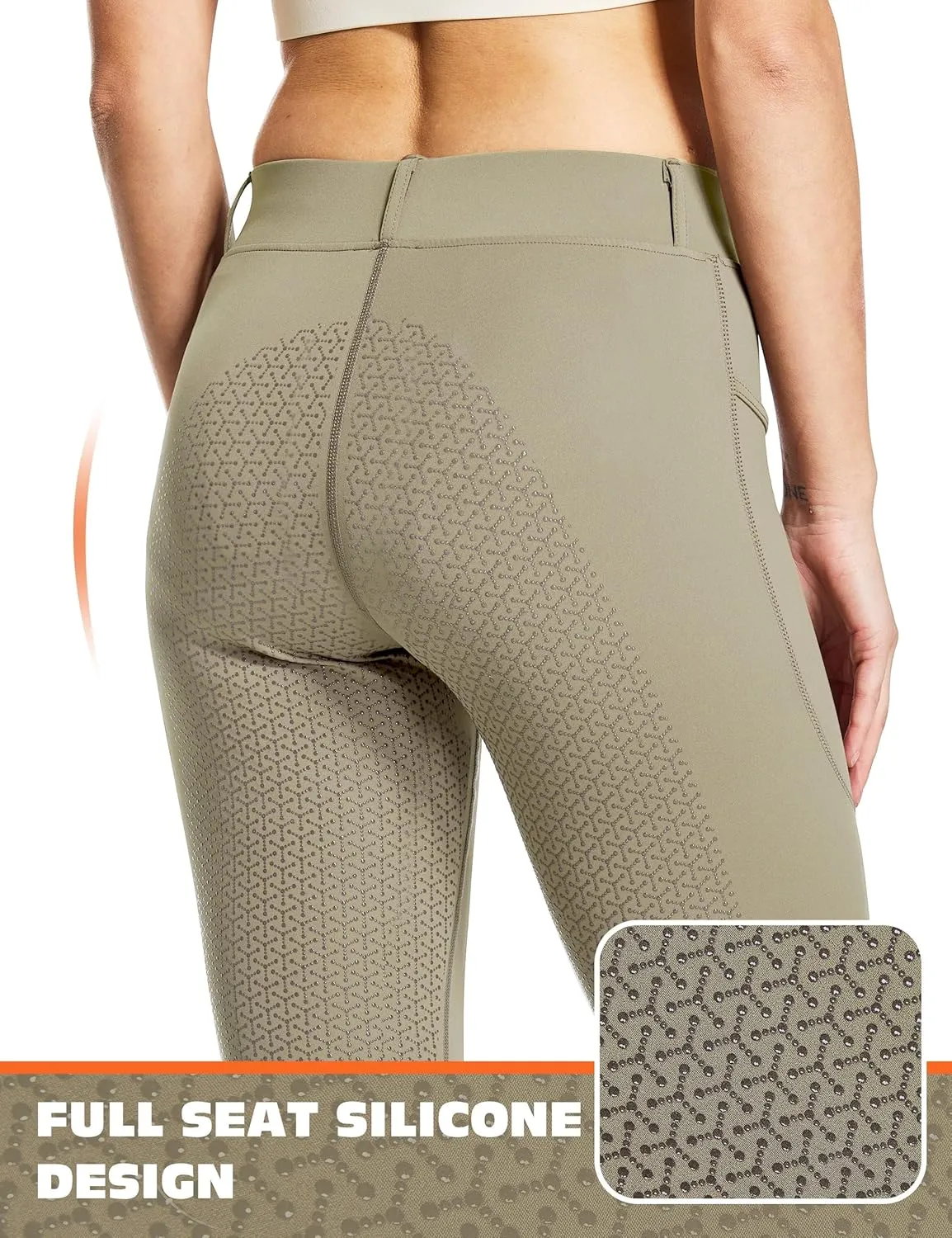 FitsT4 Sports Women's Full Seat Horse Riding Pants Bootcut Riding Tights with Pockets Equestrian Breeches for Women
