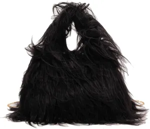 Furry Purse for Women, Faux Fur Bag Y2k Purse Fluffy Tote Bag Fuzzy Crossbody Handbags, One Color, One Size