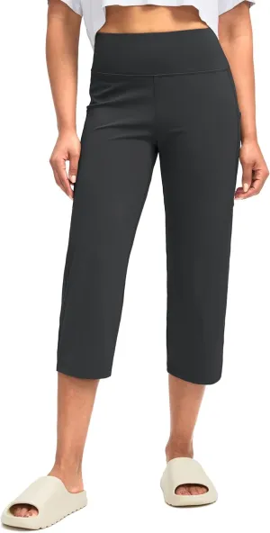 G Gradual Capri Pants for Women High Waist Workout Yoga Pants with Pockets Tummy Control Leggings Crop Straight