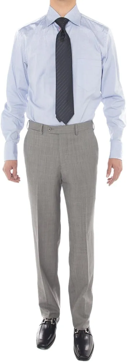GN Luciano Men's Two Button Super 160'S Wool Suit 2 Piece Jacket with Pant