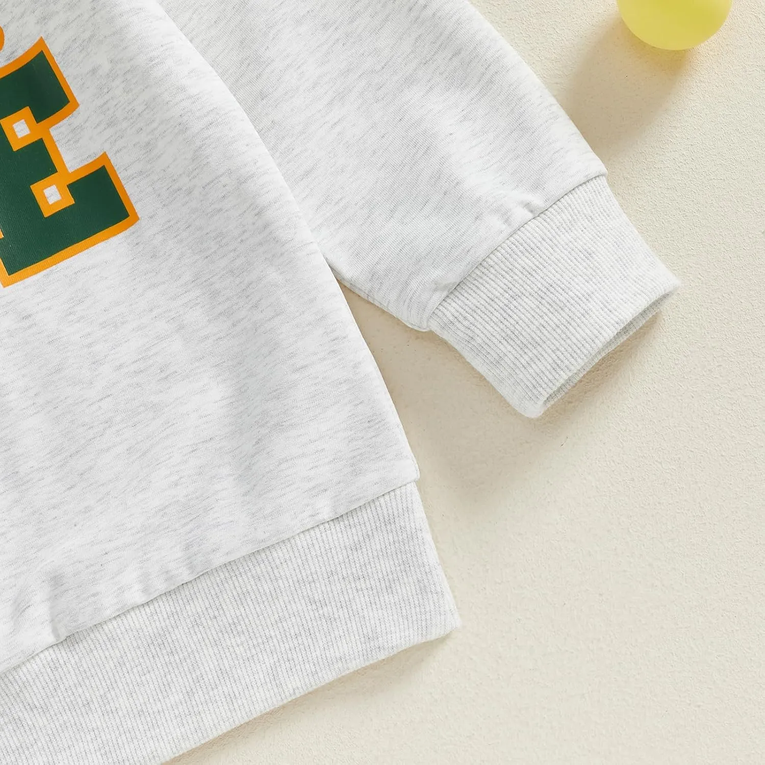 Gueuusu Unisex Baby Boy Girl Football Outfit All You Need is Love Sweatshirt Oversized Crewneck Funny Letters Pullover Hoodie