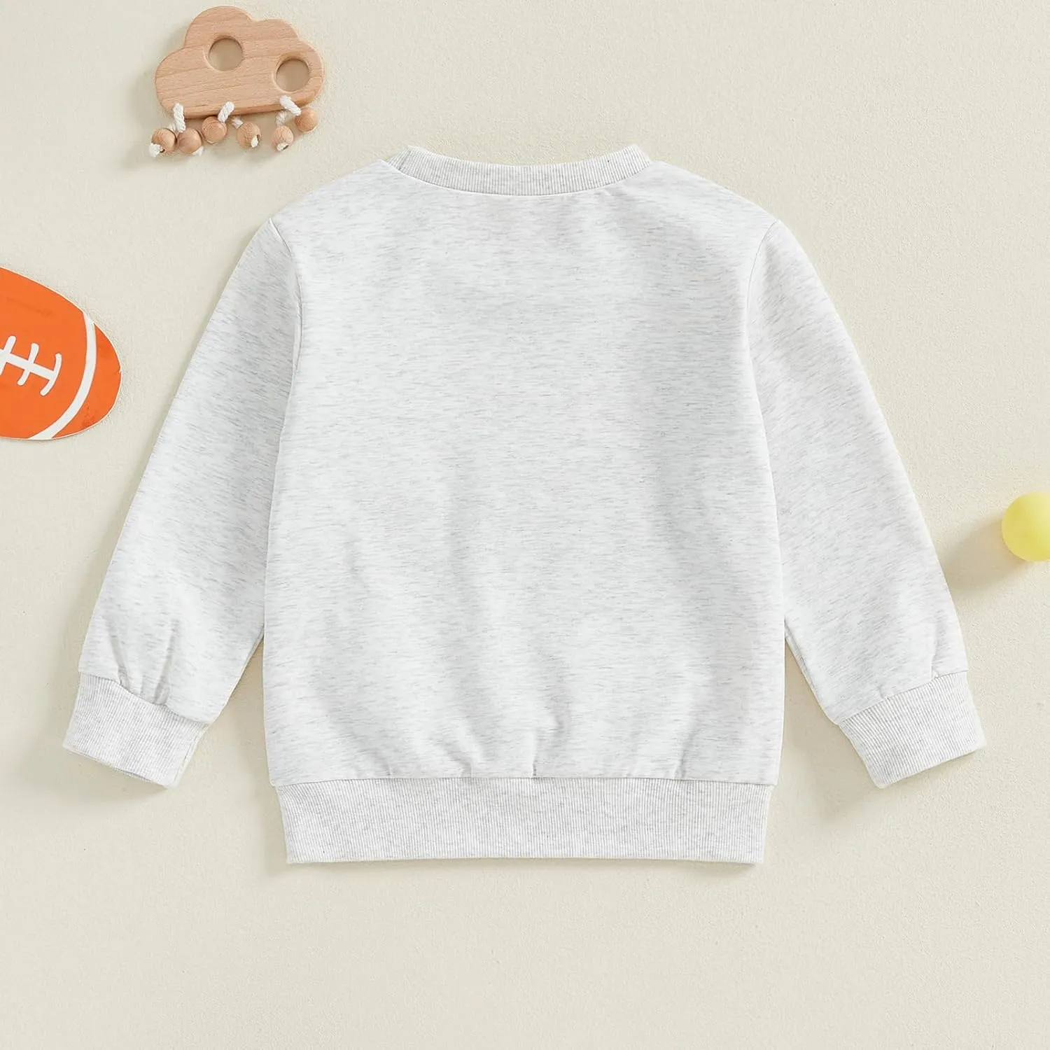 Gueuusu Unisex Baby Boy Girl Football Outfit All You Need is Love Sweatshirt Oversized Crewneck Funny Letters Pullover Hoodie