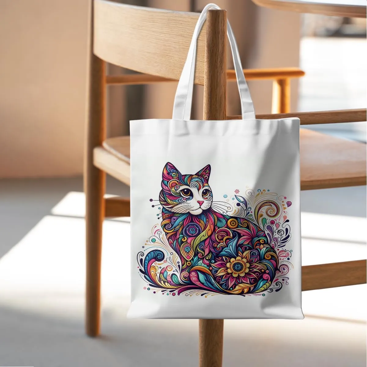 Halloween Stuff Skull Ghost Tote Bag Cat Lover Gifts for Fall Reusable Grocery Bags Wildflower Cute Tote