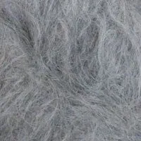 Hand knit batwing V neck sweater (Alpaca) Grey stripe