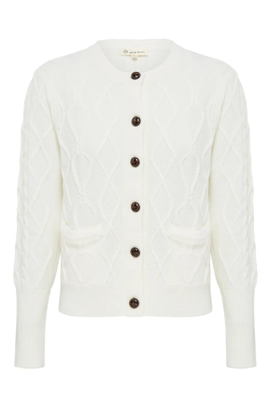 Heart Cable Cardi Cream