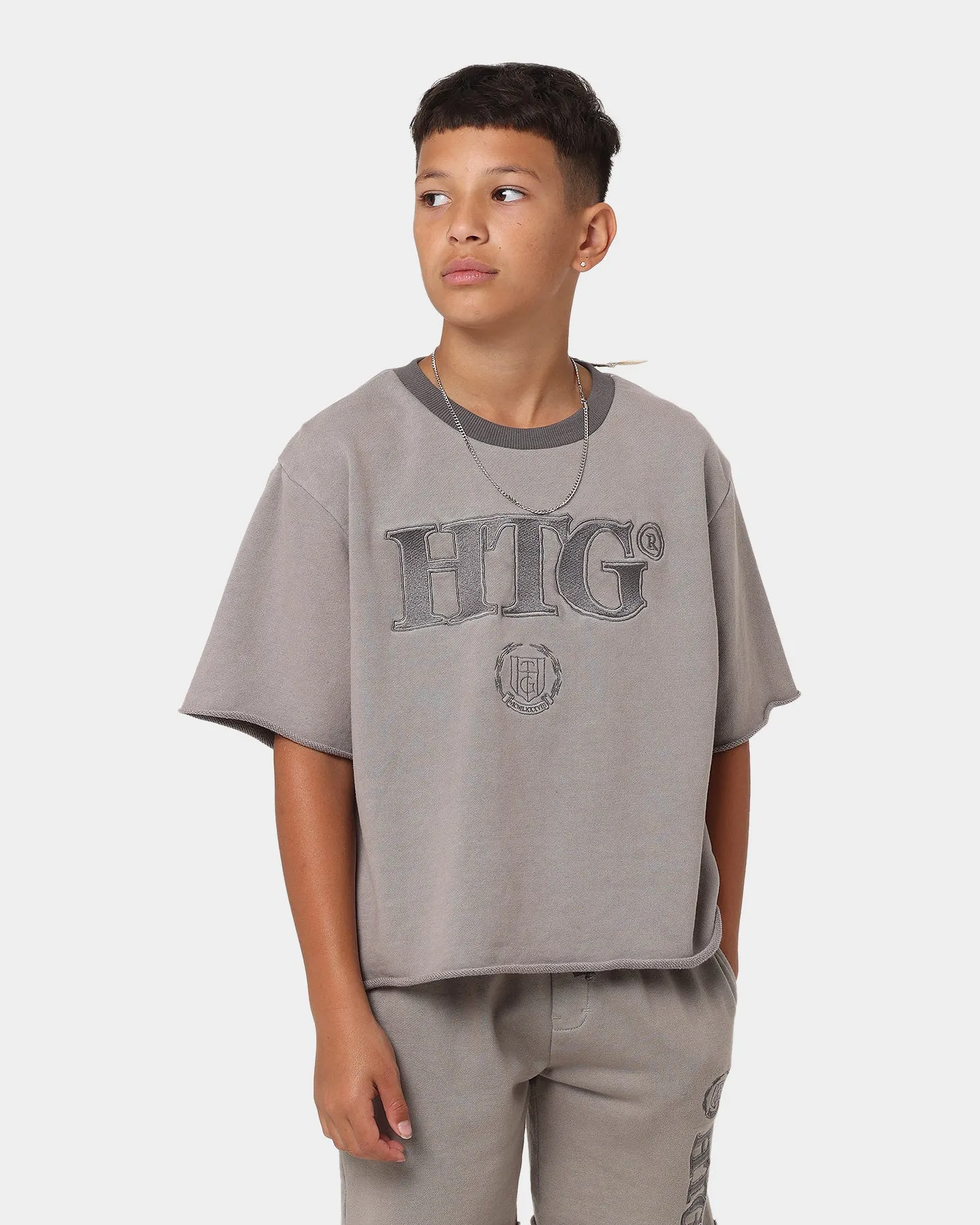 Honor The Gift Kids' Studio Crewneck T-Shirt Grey