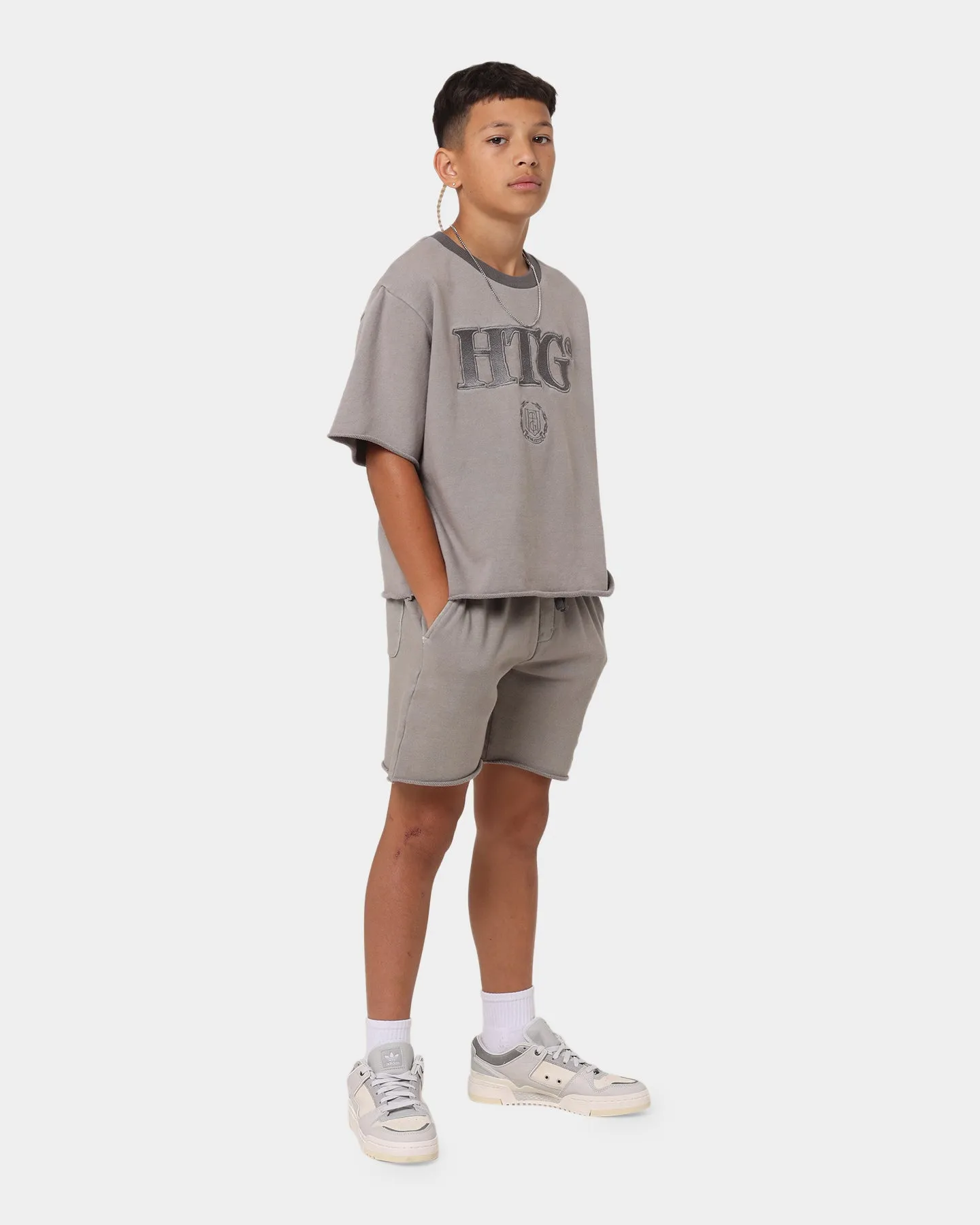 Honor The Gift Kids' Studio Crewneck T-Shirt Grey