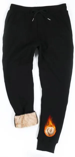 Inno Men's 30" 32" 34" 36" 38" Sherpa Fleece Lined Jogger Pants Warm Sweatpants Thermal Winter Athletic Lounge Short Tall