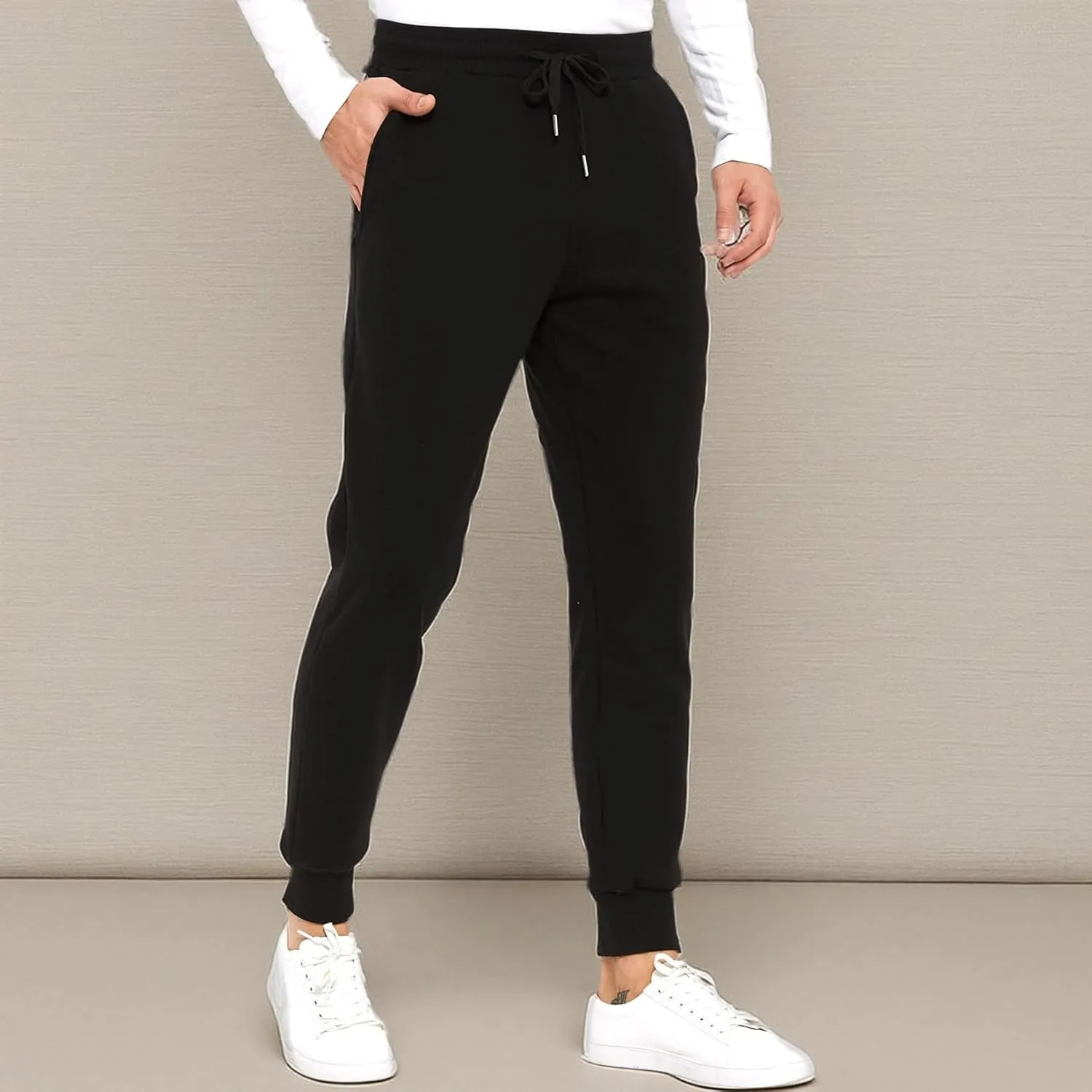 Inno Men's 30" 32" 34" 36" 38" Sherpa Fleece Lined Jogger Pants Warm Sweatpants Thermal Winter Athletic Lounge Short Tall