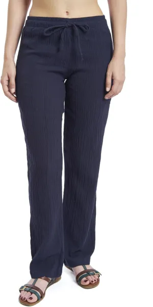 J & Ce Women's Cotton Gauze Low Waist Beach & PJ Pants