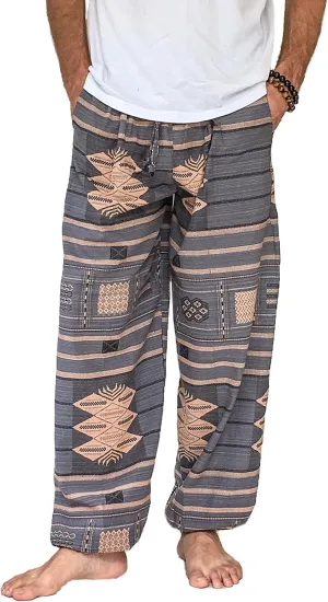 Love Quality Baggy Pants Men's One Size Printed 100% Cotton Harem Pants Hippie Boho