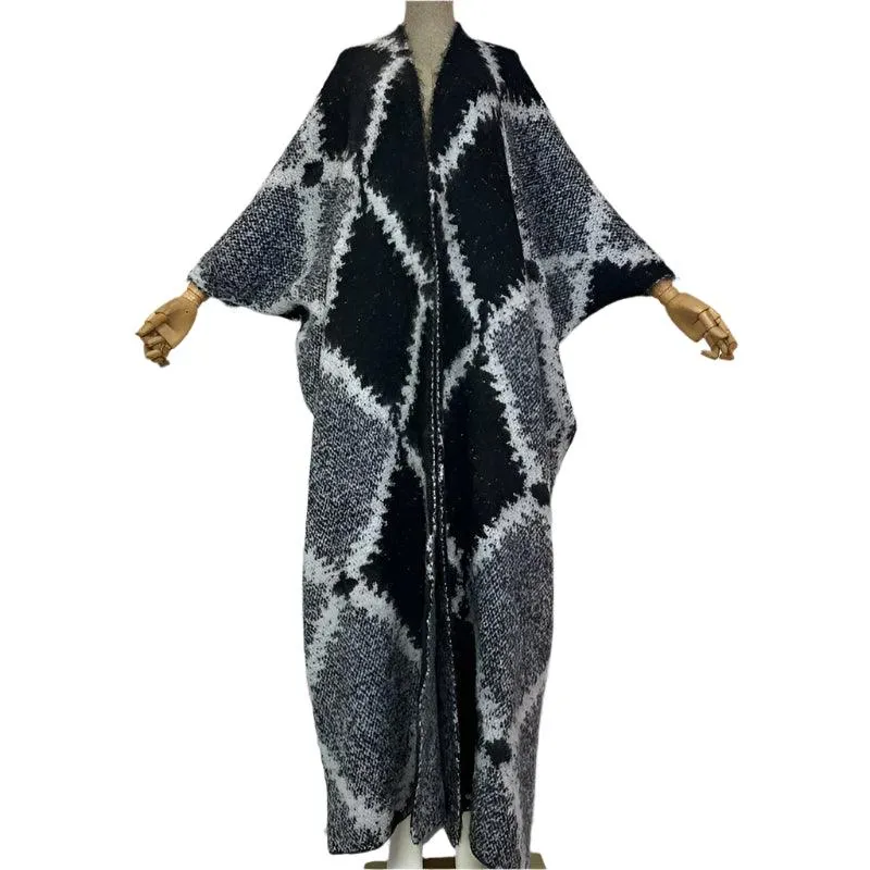 Luxury Bohemian Print Fur Coat – Warm & Stylish Winter Outerwear for Women