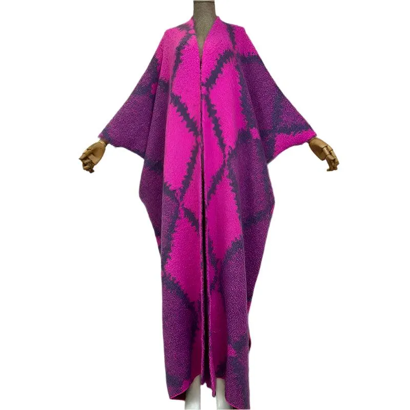 Luxury Bohemian Print Fur Coat – Warm & Stylish Winter Outerwear for Women