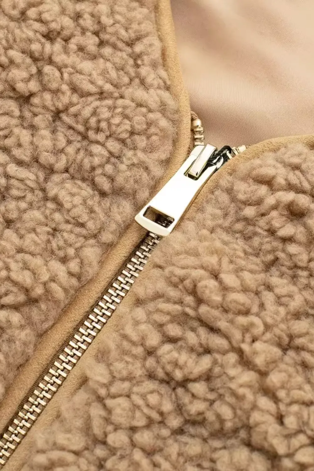 'Marlene' Zip-Up Fleeced Short Jacket