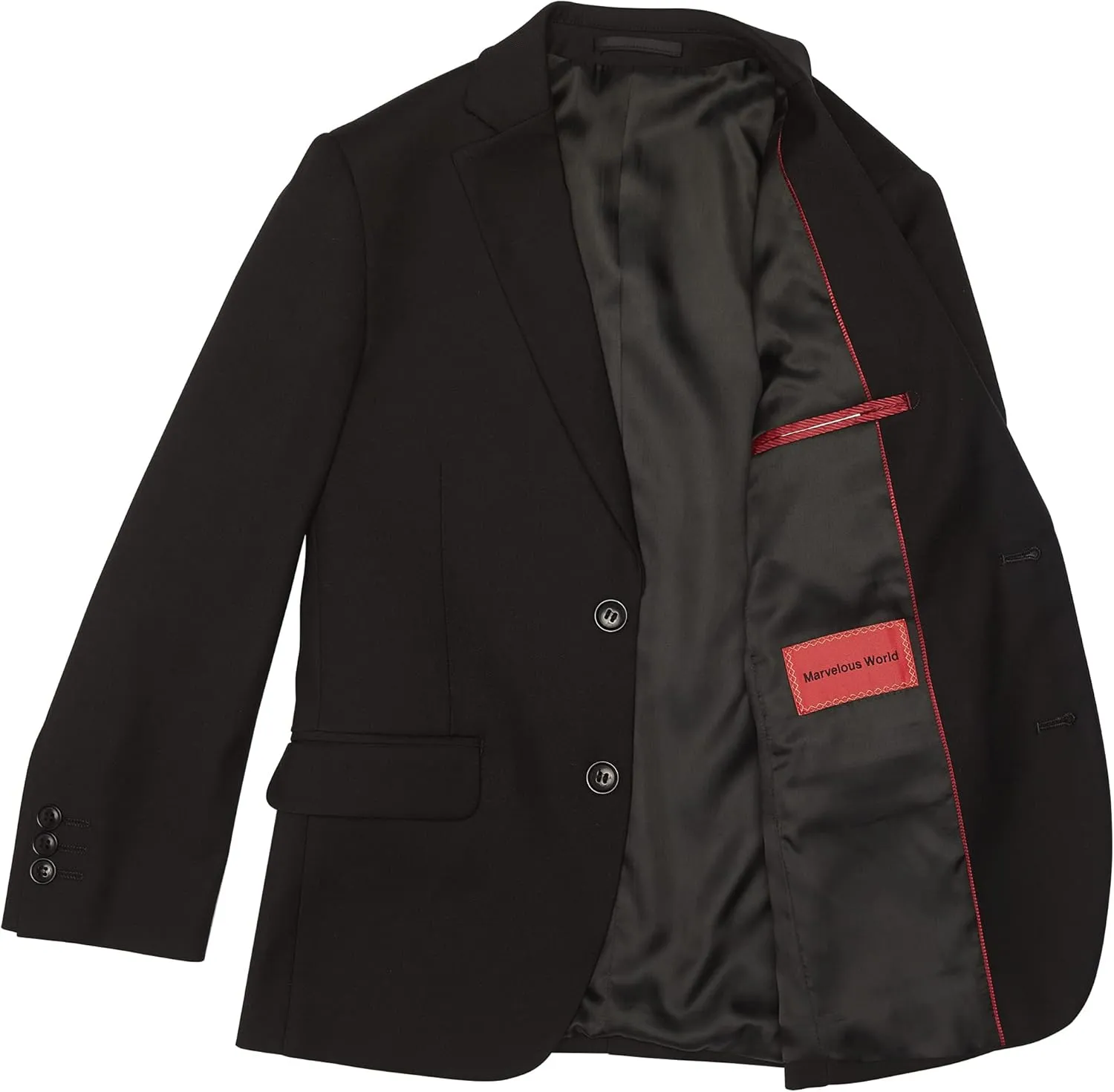 Marvelous World Boys' Formal Slim Fit Suit Set, Adjustable Waist