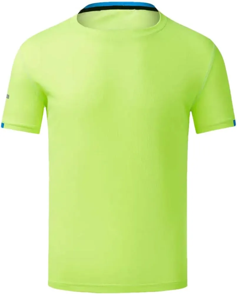 Men Quick Drying Round Neck T Shirt with Short Sleeves Breathable Fitness and Leisure Team Wear Running Shirt