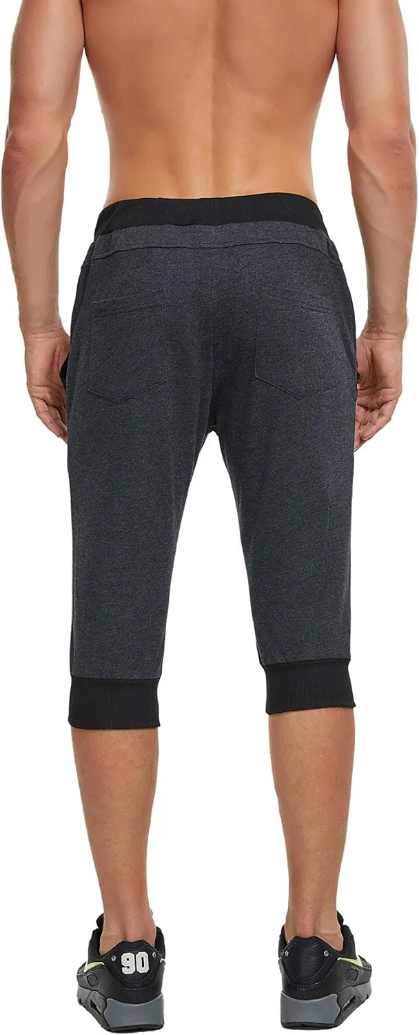 Men's Casual Harem Training Jogger Sport Short Baggy Pants