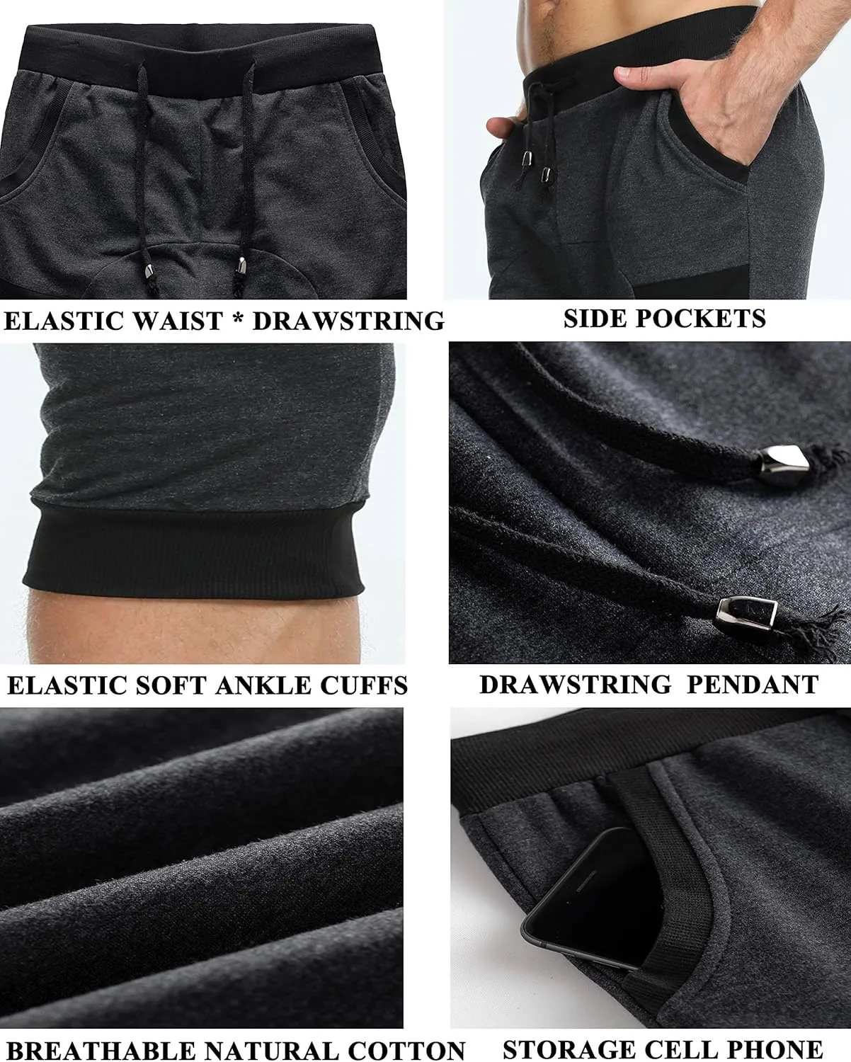 Men's Casual Harem Training Jogger Sport Short Baggy Pants
