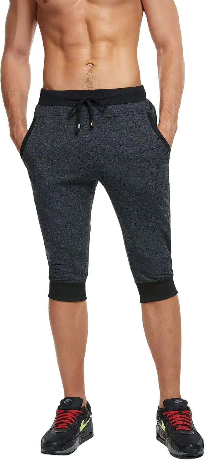Men's Casual Harem Training Jogger Sport Short Baggy Pants