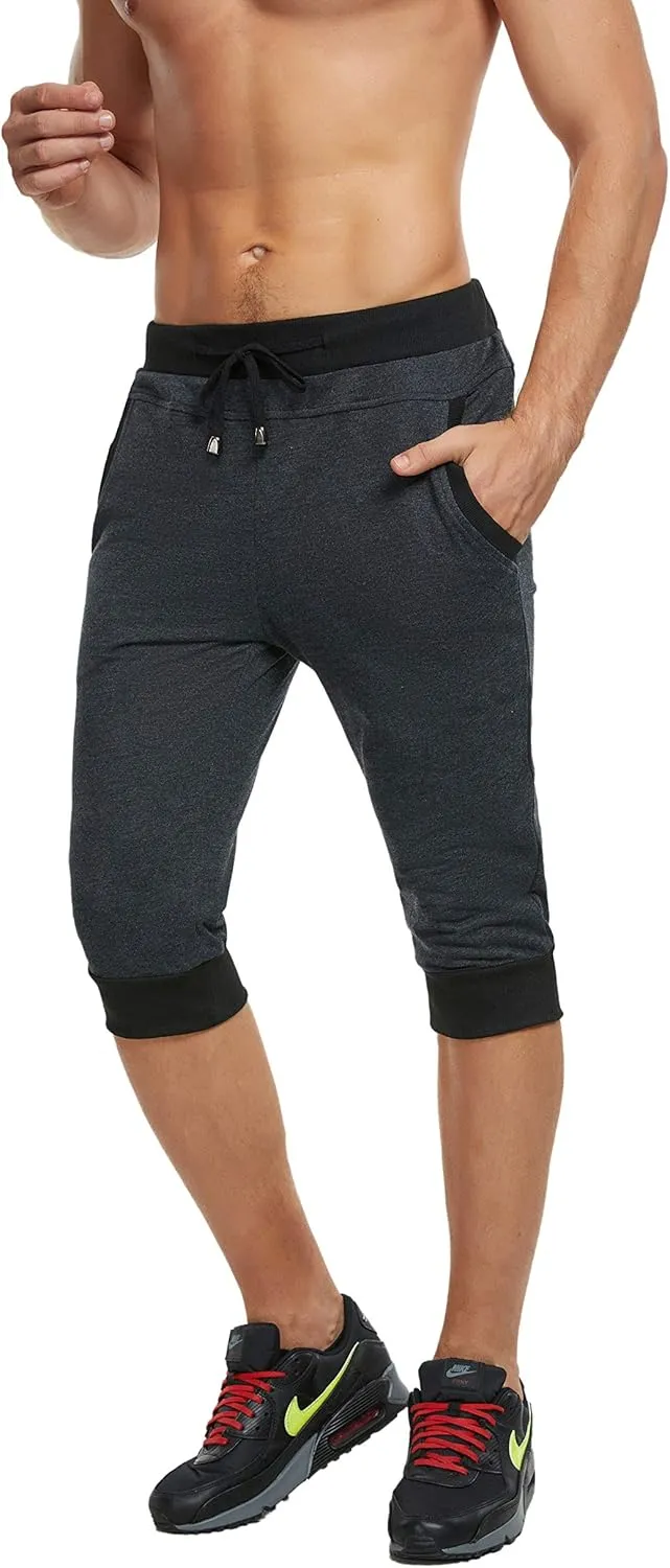 Men's Casual Harem Training Jogger Sport Short Baggy Pants